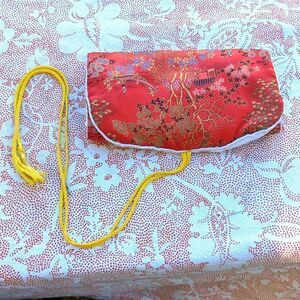 🛍️RETRO VINTAGE TIE UP WALLET MAKE UP BRUSH BAG